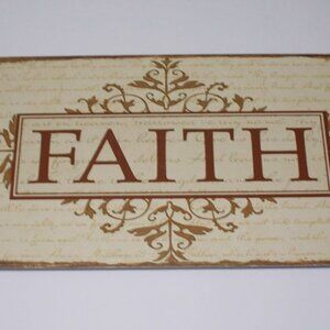COPY - EUC FAITH wood plaque, ready t mount